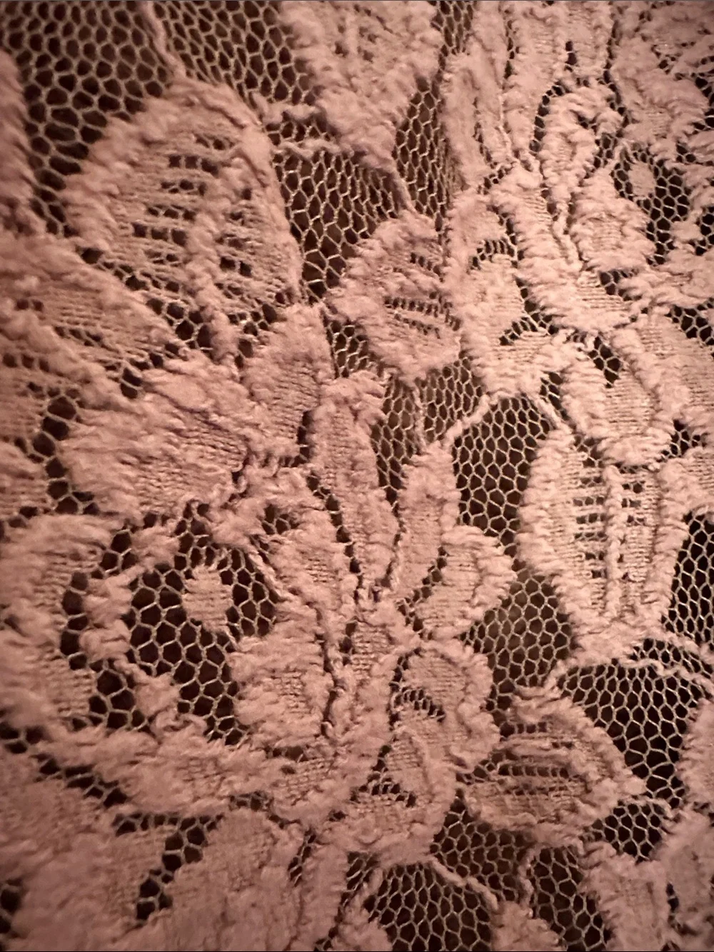 Knox Rose Dusty Mauve V-Neck Fuzzy Sweater with Lace Back